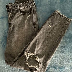 Grey/Black straight leg stretchier AE jeans
